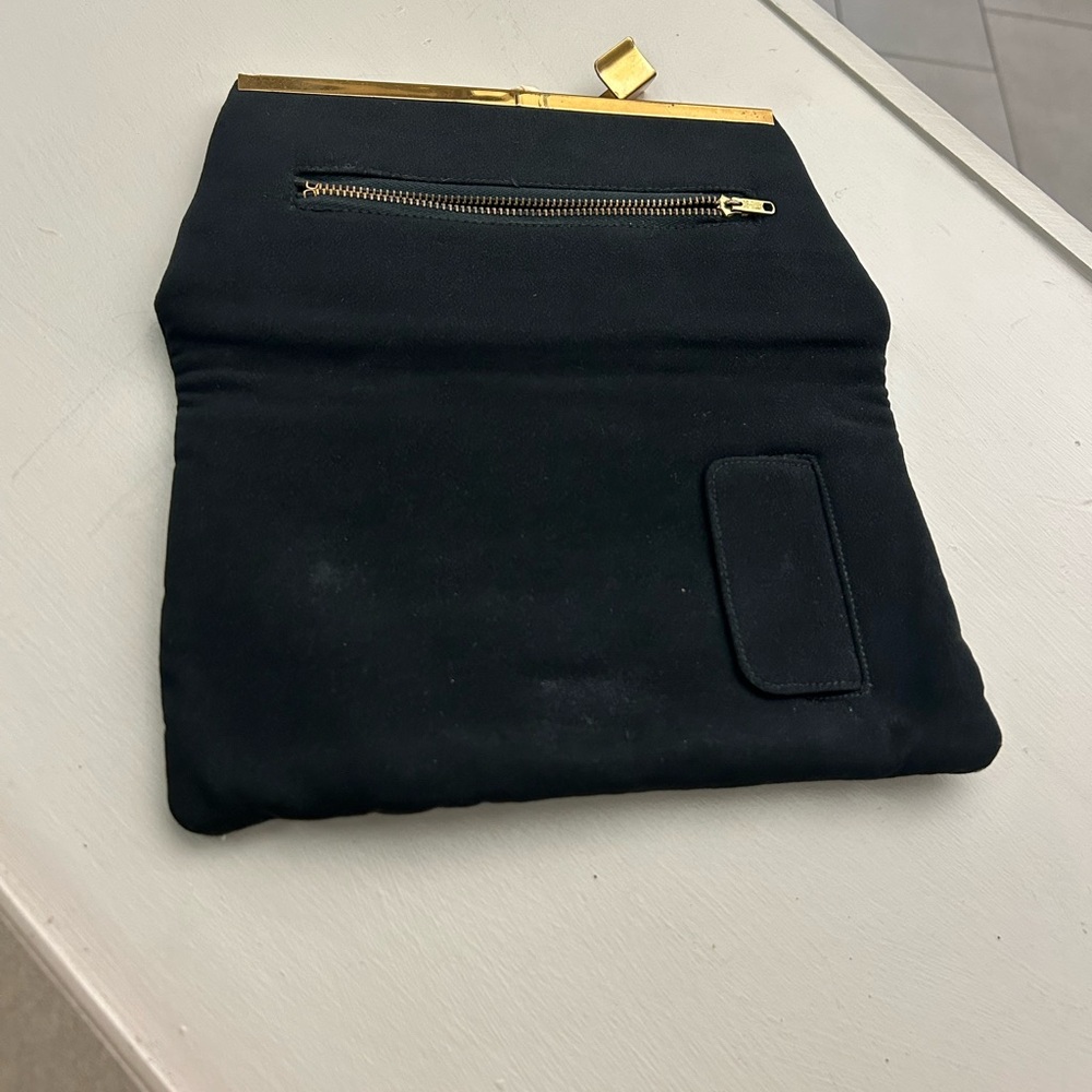 Bag Elegant Black Men's Bag with Gold Trim-unisex-Peck And Peck 5th ave New York